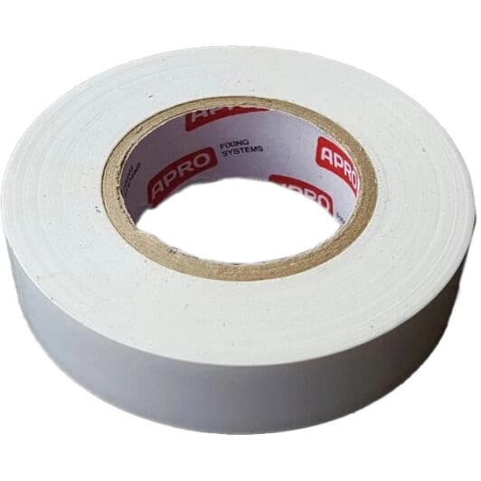 Ізоляційна стрічка Apro et20white біла ПВХ 17 мм x 20 м