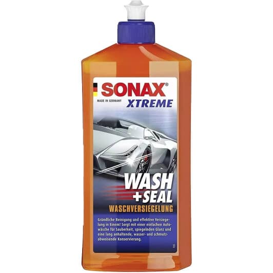 Автошампунь-поліроль концентрат Sonax Xtreme Wash+Seal (500 мл)
