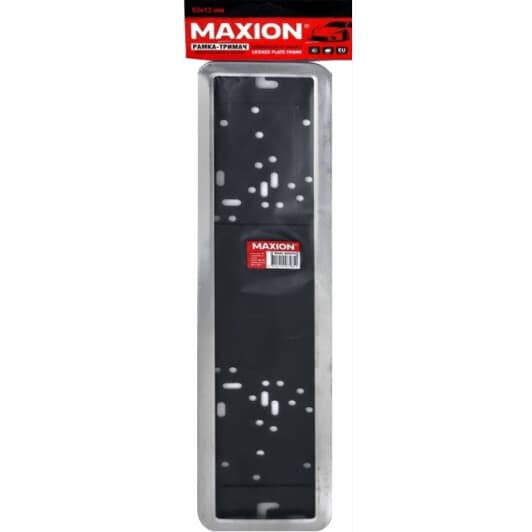 Рамка номерного знака Maxion MXAC-8091P колір чорний із сріблястим