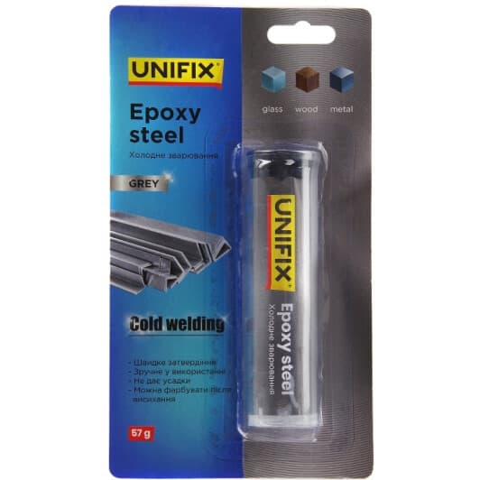 Холодне зварювання UNIFIX Epoxy-Steel Grey