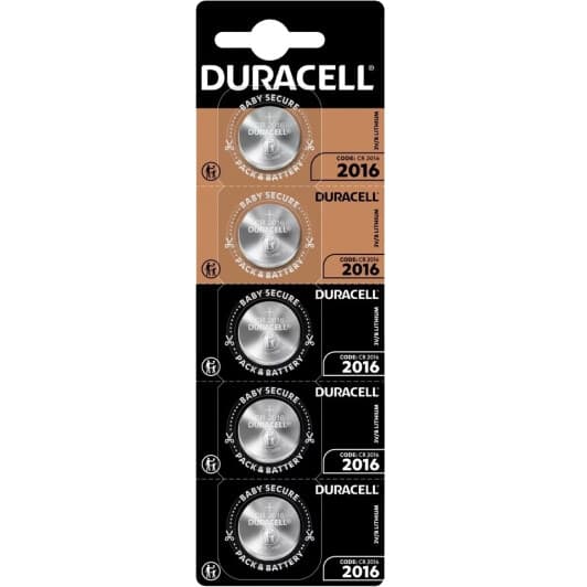 Батарейка Duracell 6807089 CR2016 3 V 5 шт