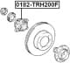 0182-TRH200F Febest Підшипник ступиці колеса