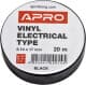 Ізоляційна стрічка Apro et20black чорна ПВХ 17 мм x 20 м