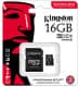 Карта памяти Kingston Industrial2 microSDHC 16 ГБ с SD-адаптером