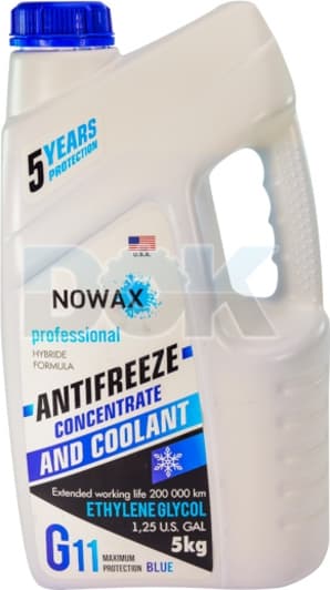 Nowax G11 синий 5 л (NX05006) концентрат антифриза