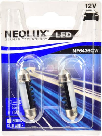 Автолампа Neolux® C5W SV8,5-8 0,5 W белая nf6436cw02b