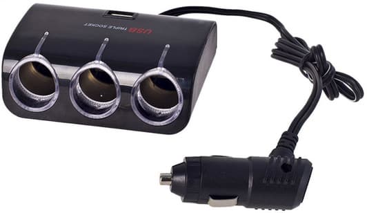Разветвитель прикуривателя с USB Pulso 3 в 1 + USB SC-3073