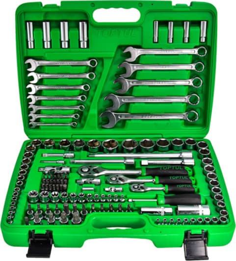 Toptul GCAI130B набор инструментов 1/2", 3/8", 1/4" 130 ед.