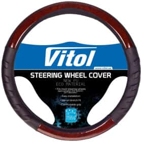 Чохол на кермо Vitol HU 100107BK штучна шкіра колір чорний Чохол на кермо Vitol HU 100107BK штучна шкіра колір чорний
