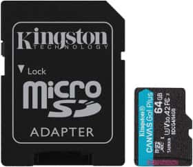 Карта пам’яті Kingston Canvas Go! Plus microSDXC 64 ГБ з SD-адаптером SDCG4/64GB Карта пам’яті Kingston Canvas Go! Plus microSDXC 64 ГБ з SD-адаптером SDCG4/64GB