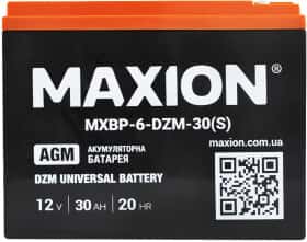 Аккумулятор для ИБП Maxion MXBT-6-DZM-30S MXBT6DZM30S 30 Ач 12 В Аккумулятор для ИБП Maxion MXBT-6-DZM-30S MXBT6DZM30S 30 Ач 12 В