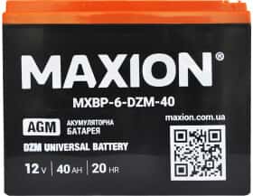 Акумулятор для ДБЖ Maxion MXBT-6-DZM-40 MXBT6DZM40 40 Аг 12 В Акумулятор для ДБЖ Maxion MXBT-6-DZM-40 MXBT6DZM40 40 Аг 12 В