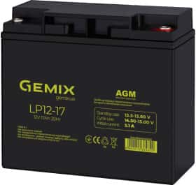 Аккумулятор для ИБП Gemix LP LP12-17 00320022 17 Ач 12 В Аккумулятор для ИБП Gemix LP LP12-17 00320022 17 Ач 12 В