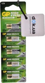 Батарейка GP High Voltage 23AE-2C5 A23 12 V 5 шт Батарейка GP High Voltage 23AE-2C5 A23 12 V 5 шт