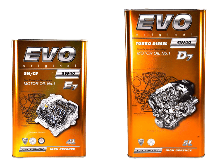 Каталог Моторних олив Evo 5W-40 Моторні оливи Evo 5W-40