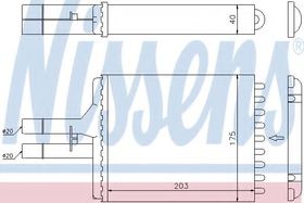 Радиатор печки Nissens 72656
