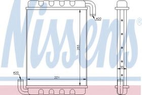 Радиатор печки Nissens 75000