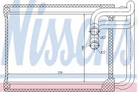 Радиатор печки Nissens 77622