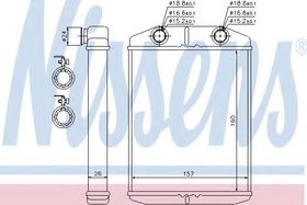 Радиатор печки Nissens 76514