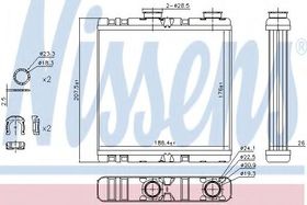 Радиатор печки Nissens 73342