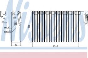Випарник кондиціонера Nissens 92298