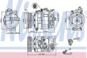 Компрессор кондиционера Nissens 890025
