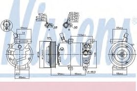 Компрессор кондиционера Nissens 890176