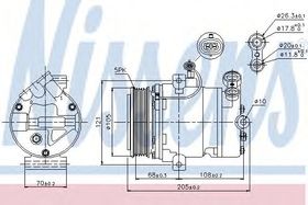 Компрессор кондиционера Nissens 89024