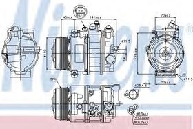 Компрессор кондиционера Nissens 89039