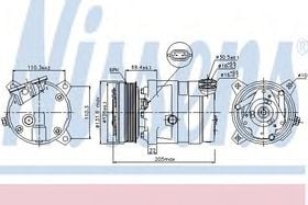 Компрессор кондиционера Nissens 89058