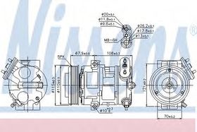 Компрессор кондиционера Nissens 89100