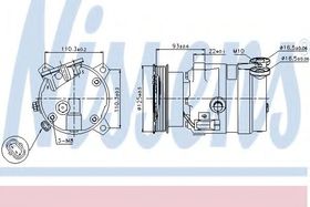 Компрессор кондиционера Nissens 89106