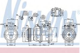 Компрессор кондиционера Nissens 89166
