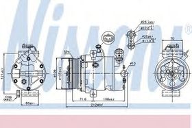 Компрессор кондиционера Nissens 89196