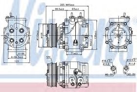 Компрессор кондиционера Nissens 89235