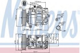 Компрессор кондиционера Nissens 89236