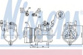 Компрессор кондиционера Nissens 89255