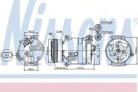 Компрессор кондиционера Nissens 89258