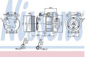 Компрессор кондиционера Nissens 89278