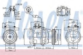 Компрессор кондиционера Nissens 89289