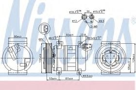 Компрессор кондиционера Nissens 89330