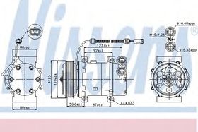 Компрессор кондиционера Nissens 89339
