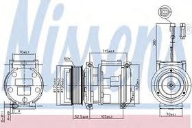 Компрессор кондиционера Nissens 89355