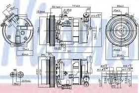Компрессор кондиционера Nissens 89396