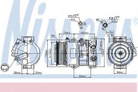 Компрессор кондиционера Nissens 89516