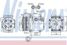 Компрессор кондиционера Nissens 89551