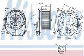 Вентилятор салона Nissens 87030