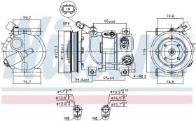 Компрессор кондиционера Nissens 890652