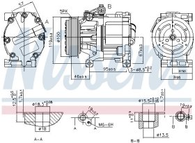 Компрессор кондиционера Nissens 89405