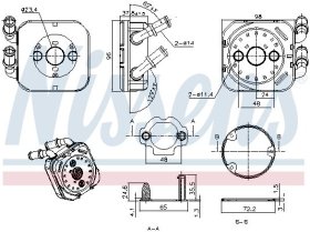 Масляный радиатор двигателя Nissens 91583